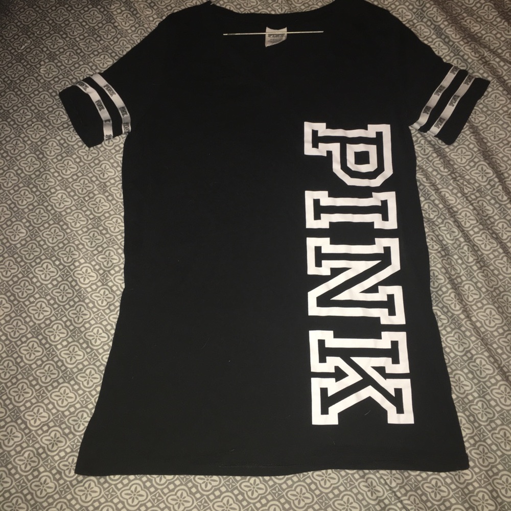 PINK black v-neck